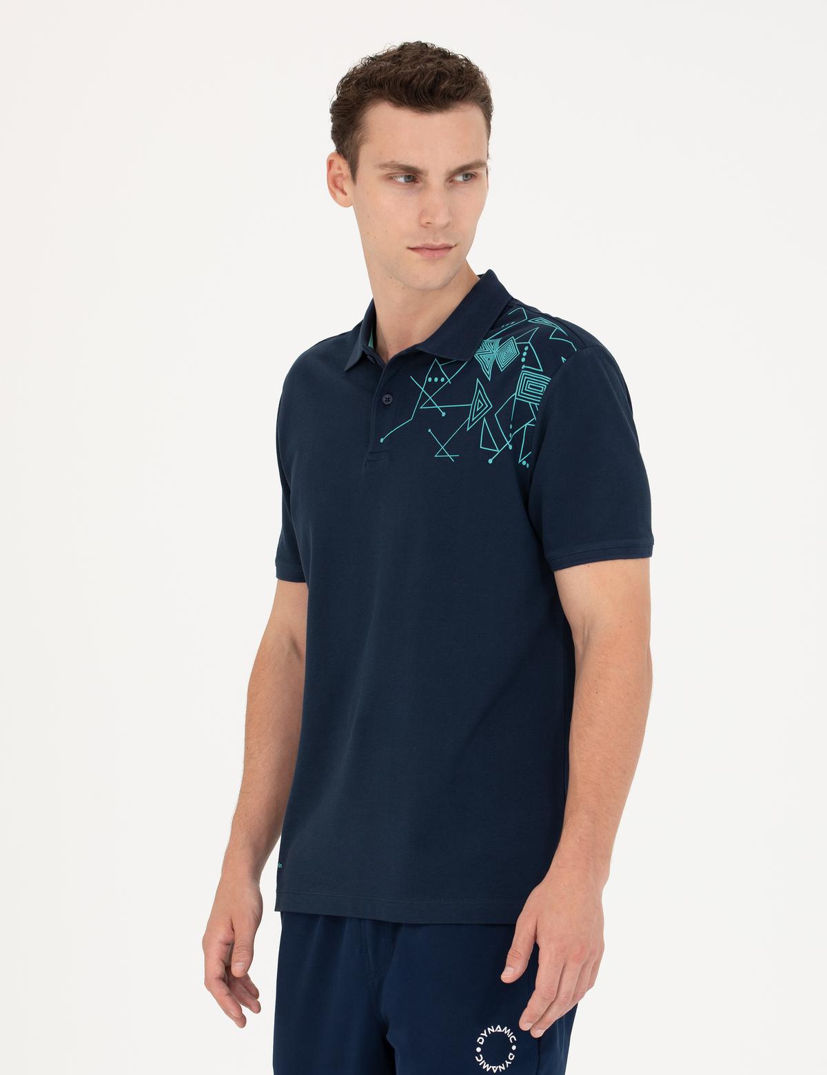 Lacivert Slim Fit Polo Yaka Tişört - 50273587019