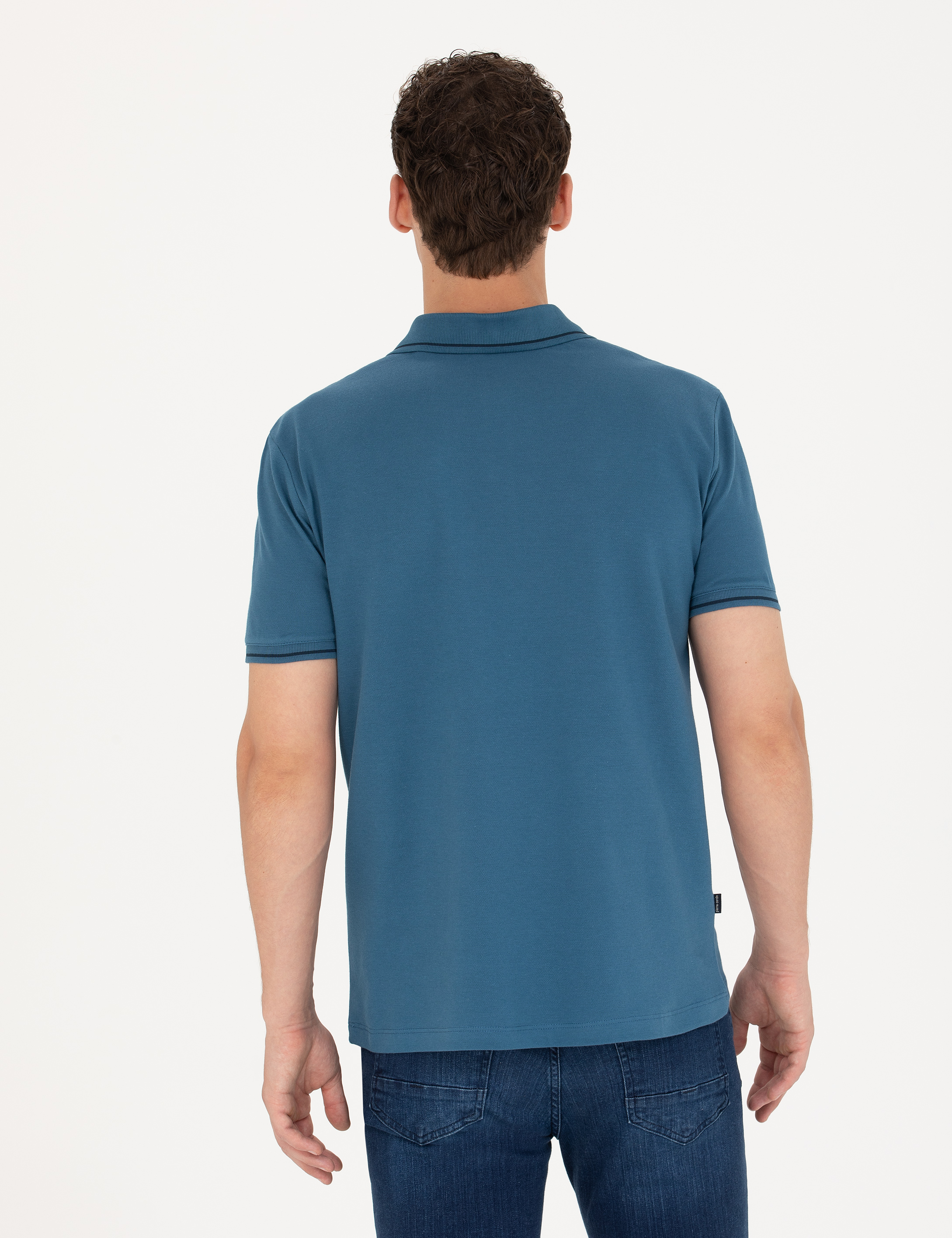 Pierre Cardin İndigo Slim Fit Polo Yaka Basic Tişört görsel 5