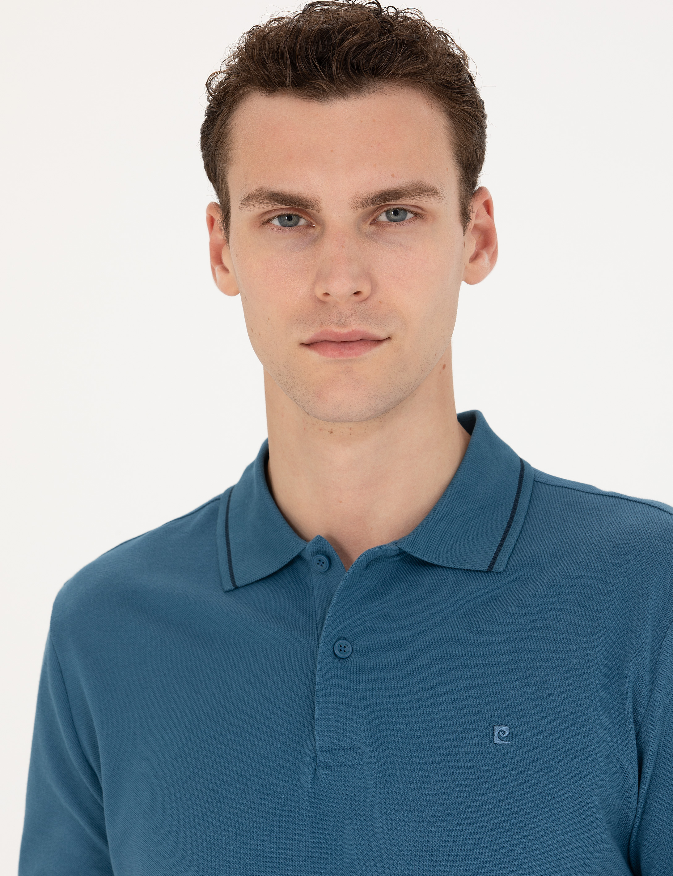 Pierre Cardin İndigo Slim Fit Polo Yaka Basic Tişört görsel 2