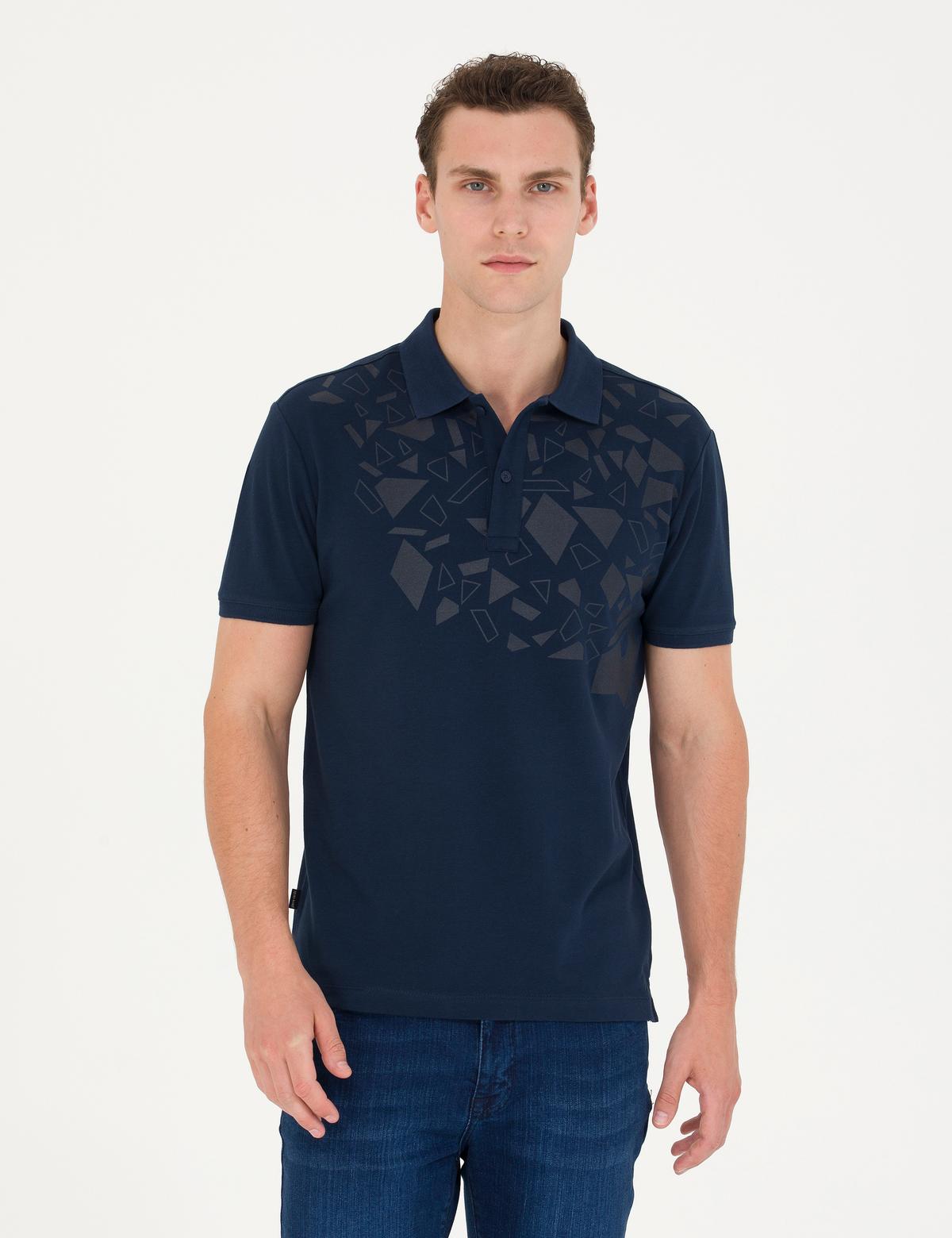Lacivert Slim Fit Polo Yaka Tişört - 50273573010
