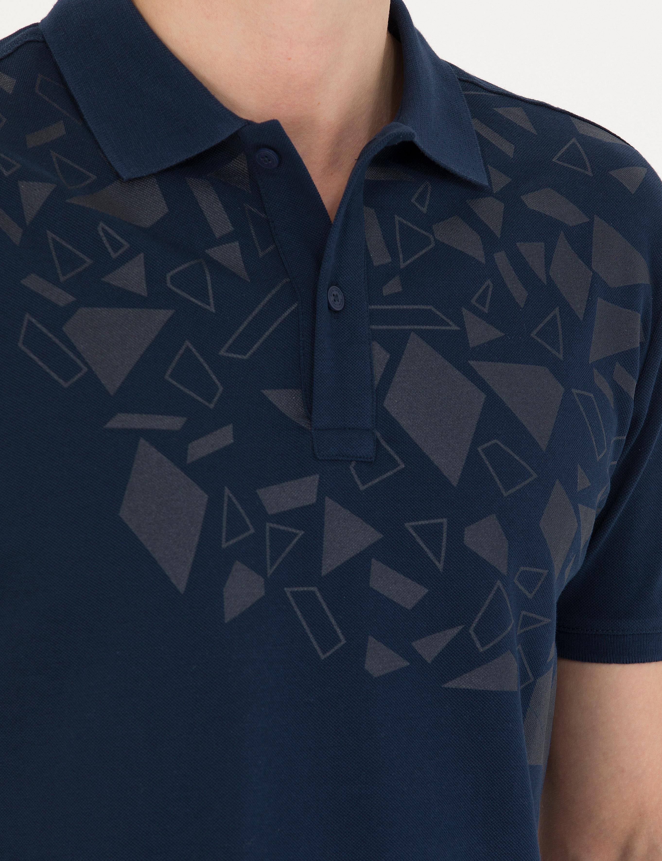 Lacivert Slim Fit Polo Yaka Tişört