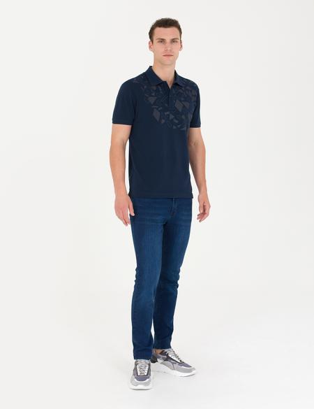 Lacivert Slim Fit Polo Yaka Tişört - 50273573010