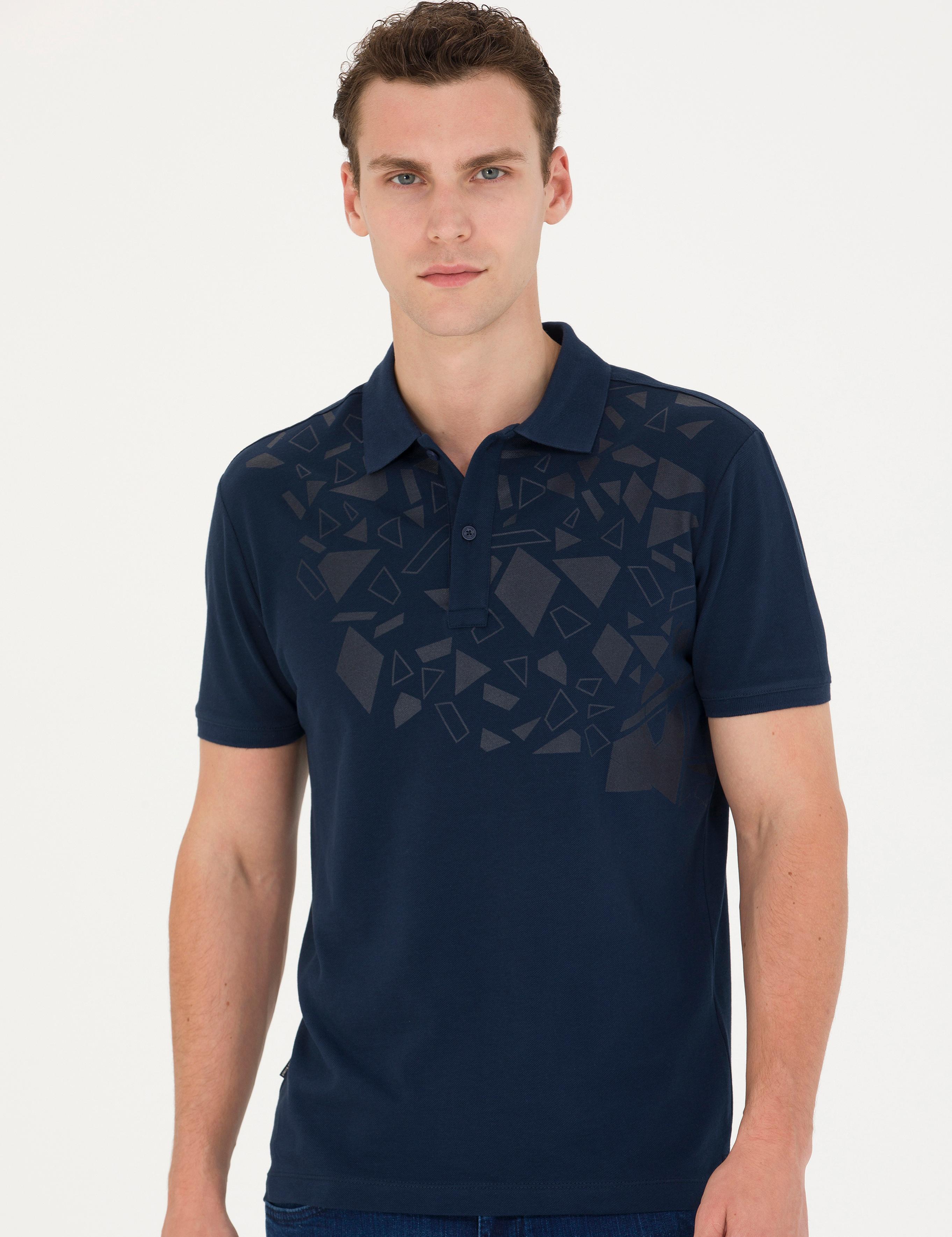 Lacivert Slim Fit Polo Yaka Tişört