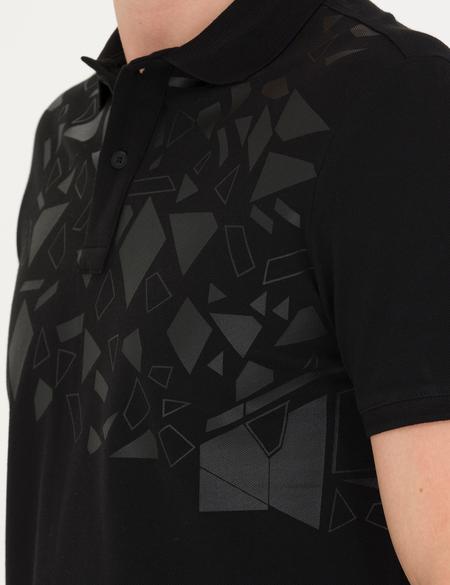 Siyah Slim Fit Polo Yaka Tişört - 50273573019