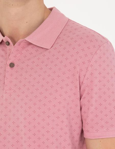 Pembe Slim Fit Polo Yaka Tişört - 50273574026