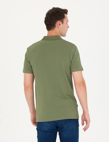 Haki Slim Fit Polo Yaka Tişört