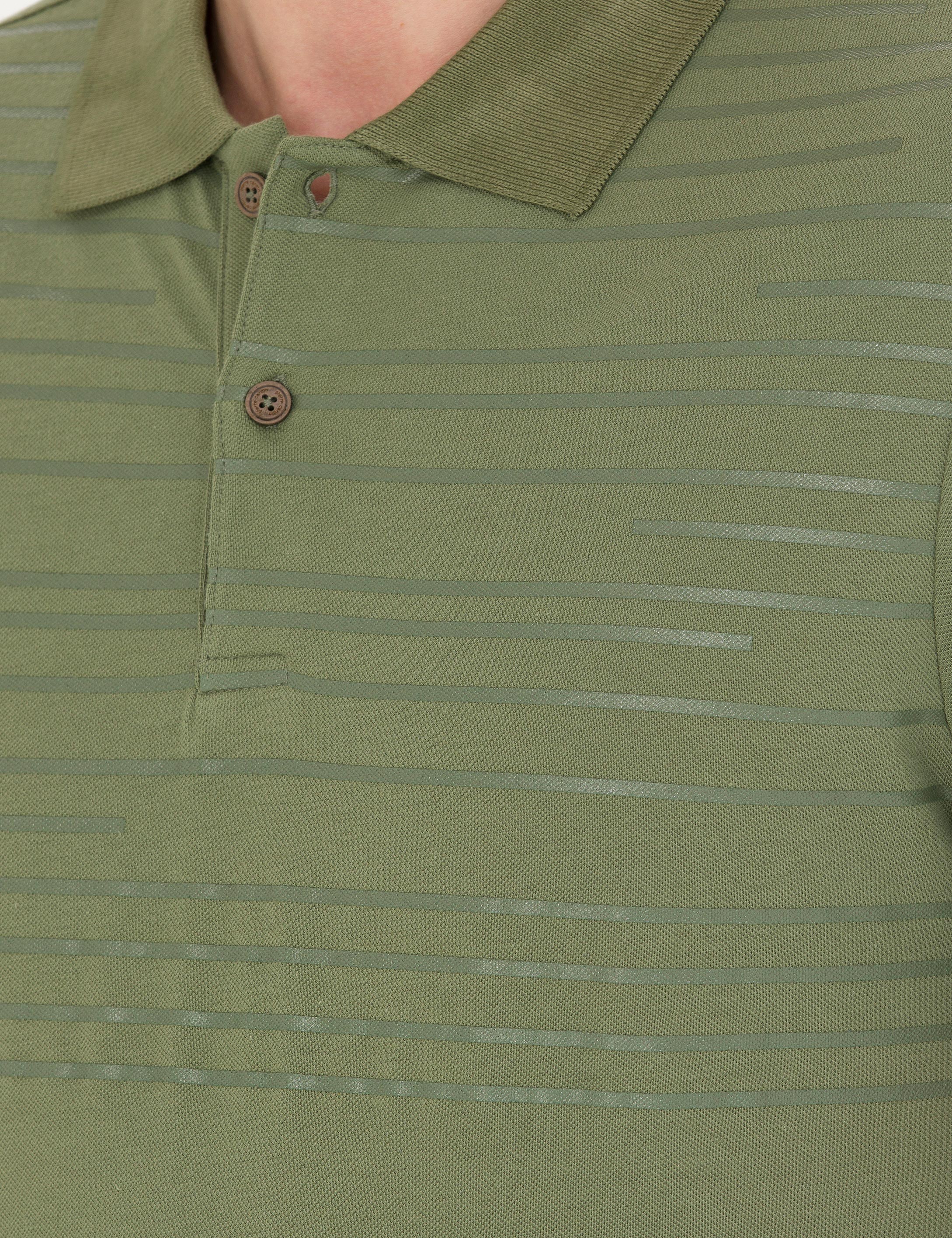 Haki Slim Fit Polo Yaka Tişört