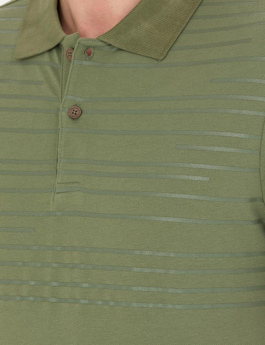 Haki Slim Fit Polo Yaka Tişört