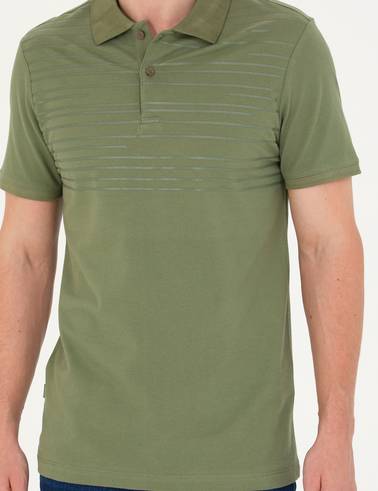 Haki Slim Fit Polo Yaka Tişört