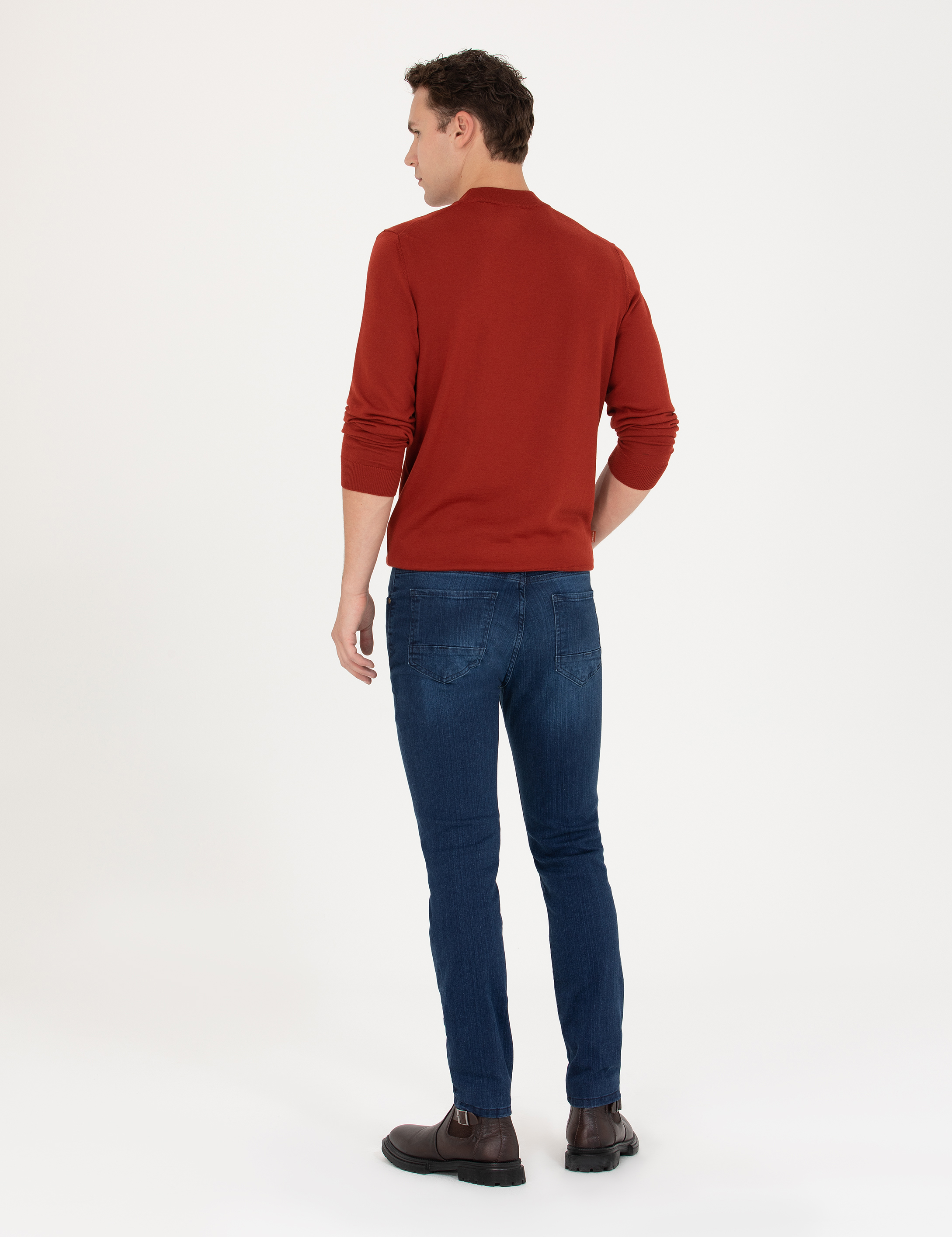 Lacivert Slim Fit Jean Pantolon