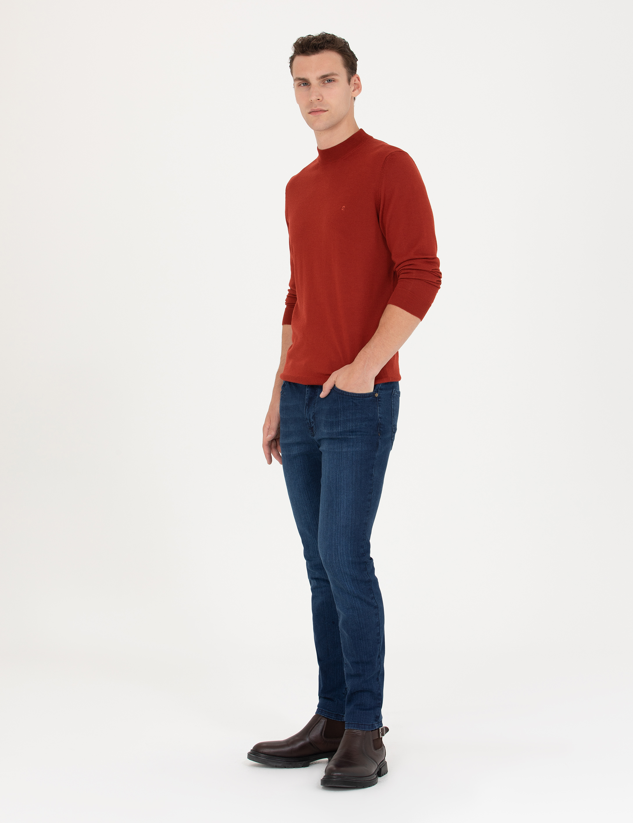 Lacivert Slim Fit Jean Pantolon