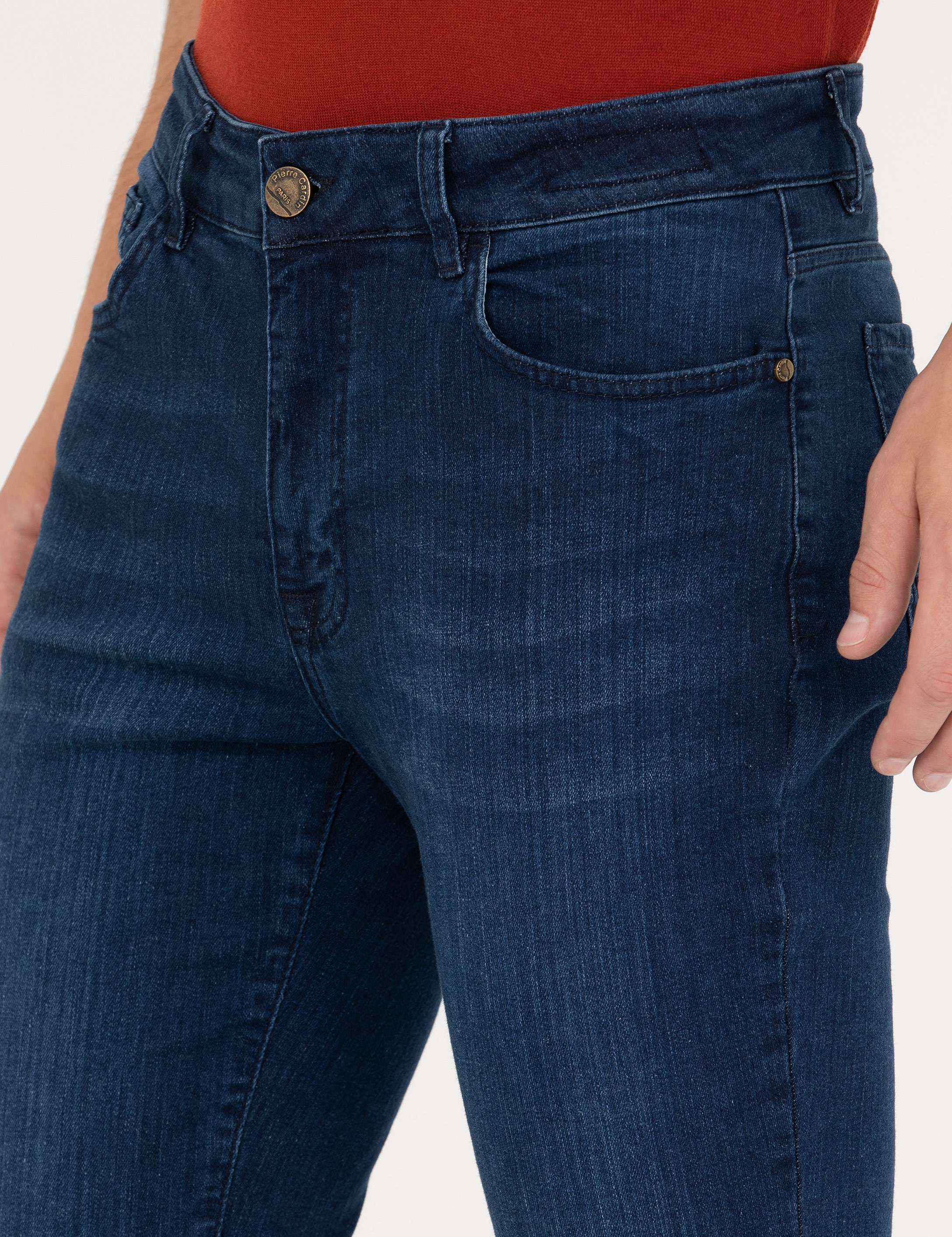 Lacivert Slim Fit Jean Pantolon - Image 6