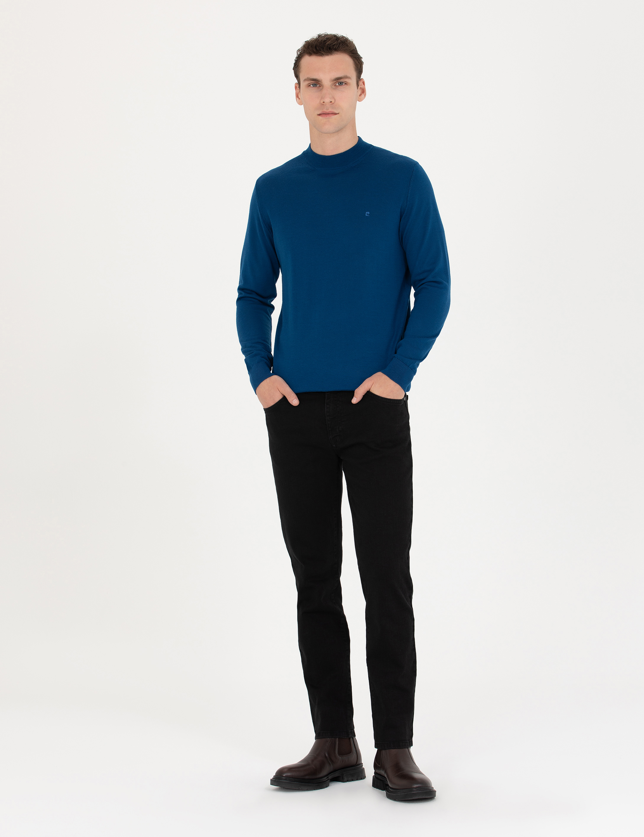 Siyah Straight Fit Jean Pantolon