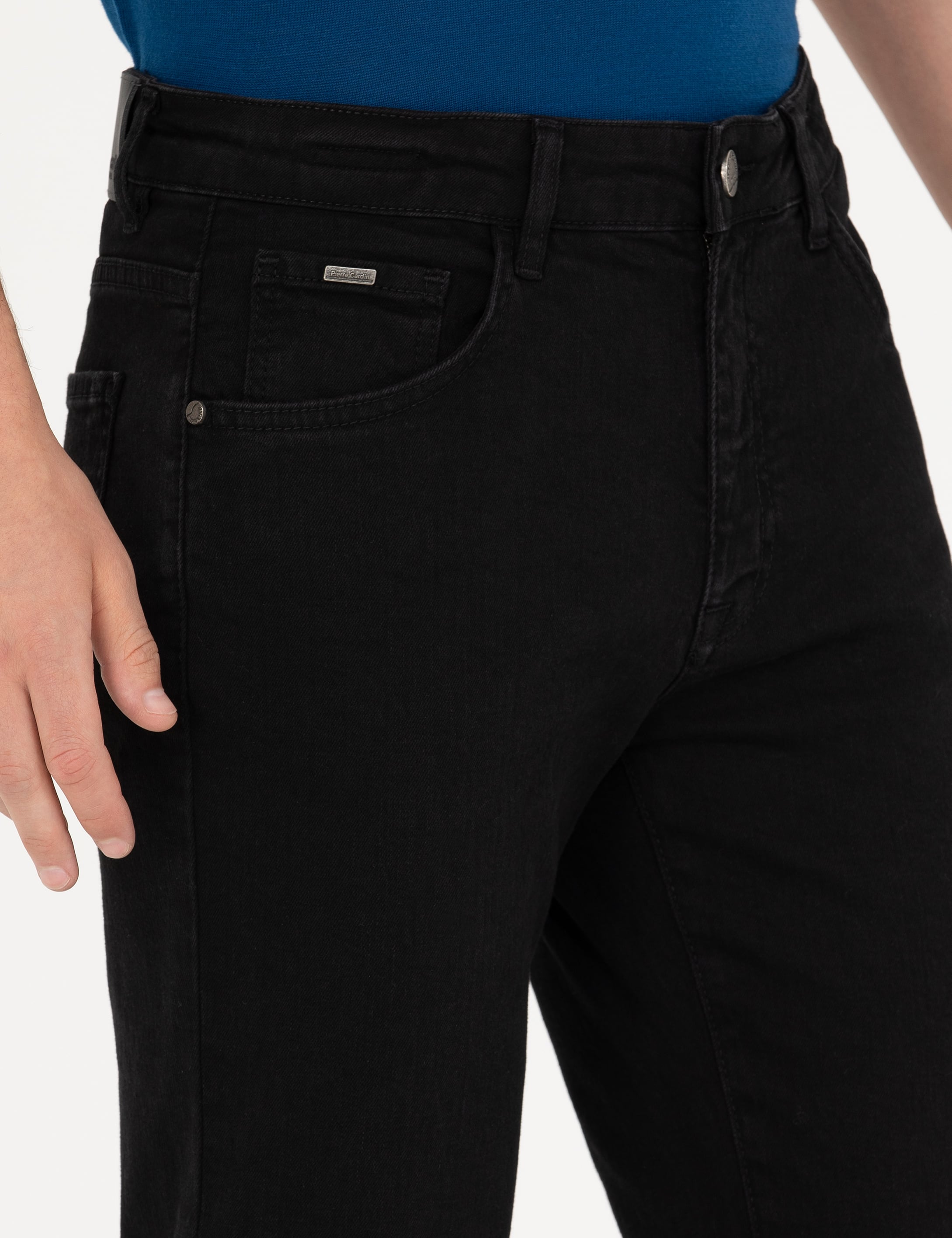 Siyah Straight Fit Jean Pantolon