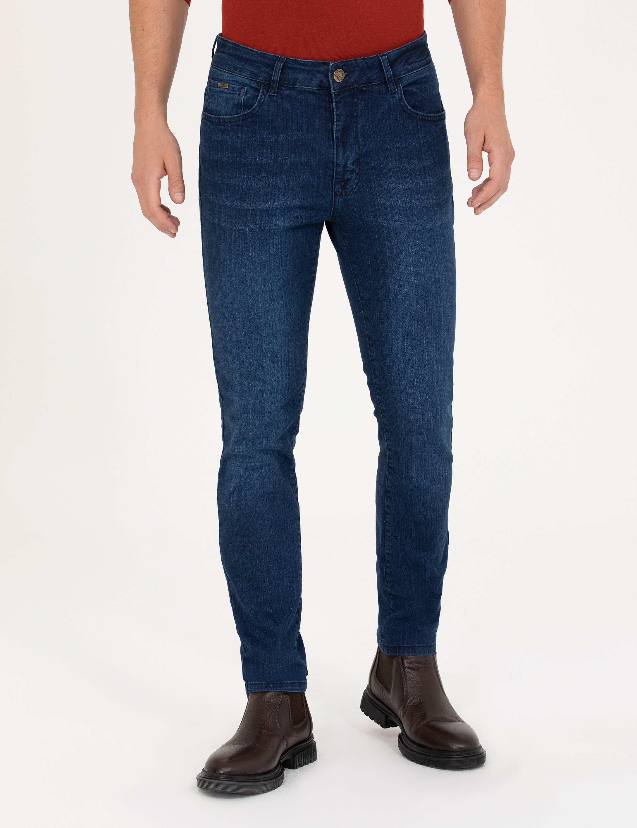 Lacivert Slim Fit Jean Pantolon - Image 2