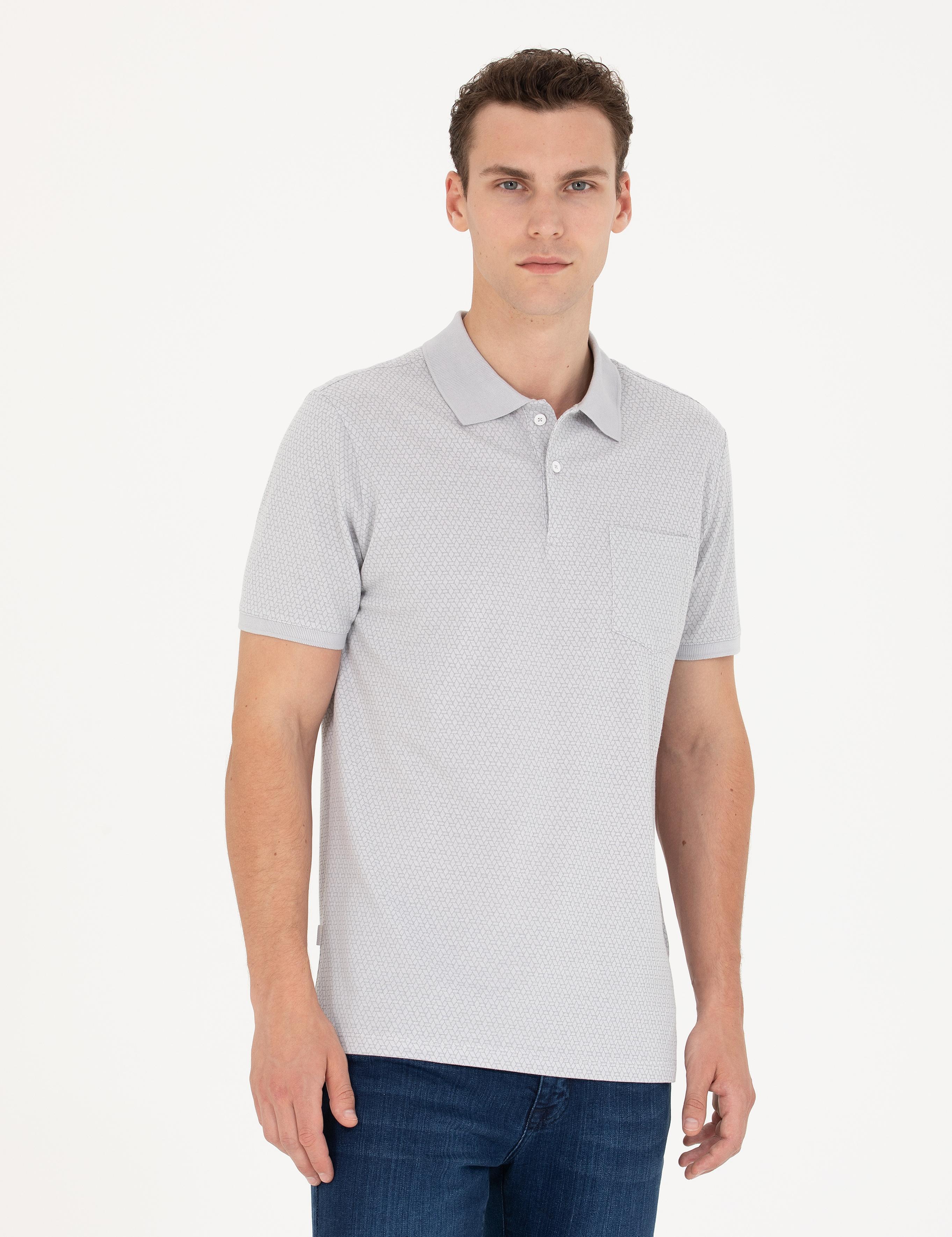 Gri Regular Fit Polo Yaka Tişört