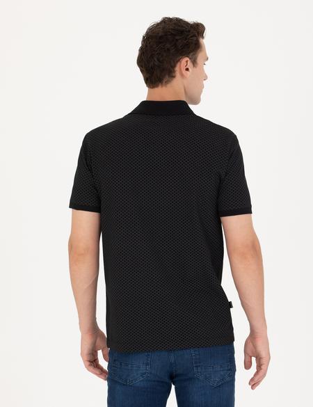 Siyah Slim Fit Polo Yaka Tişört - 50275773014
