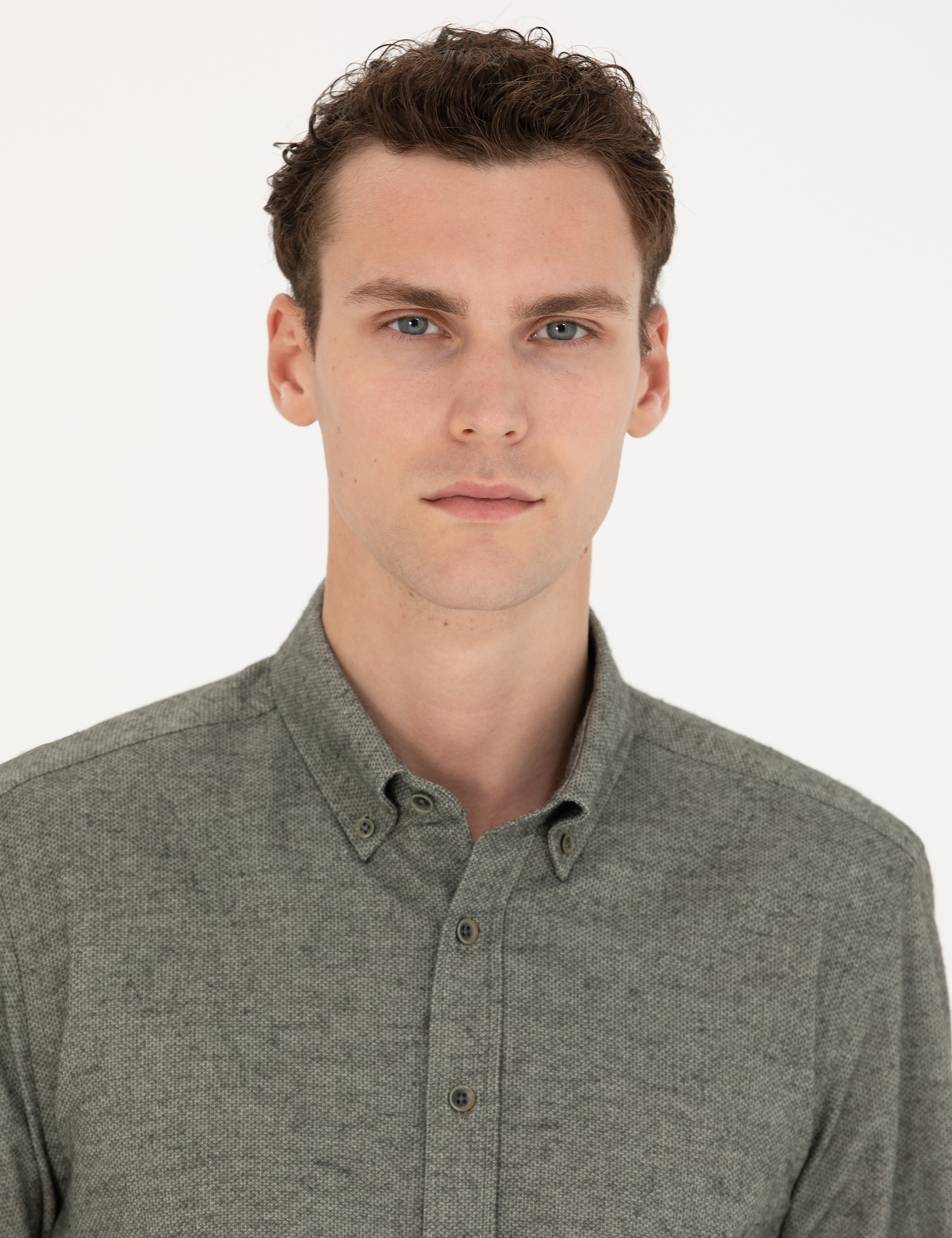 Pierre Cardin Yeşil Slim Fit Uzun Kollu Gömlek görsel 2