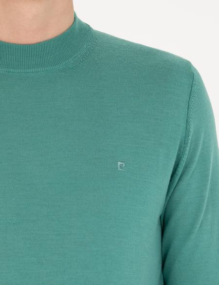 Mint Regular Fit Çeyrek Yaka Yün Karışımlı Basic Triko Kazak - 50270049057