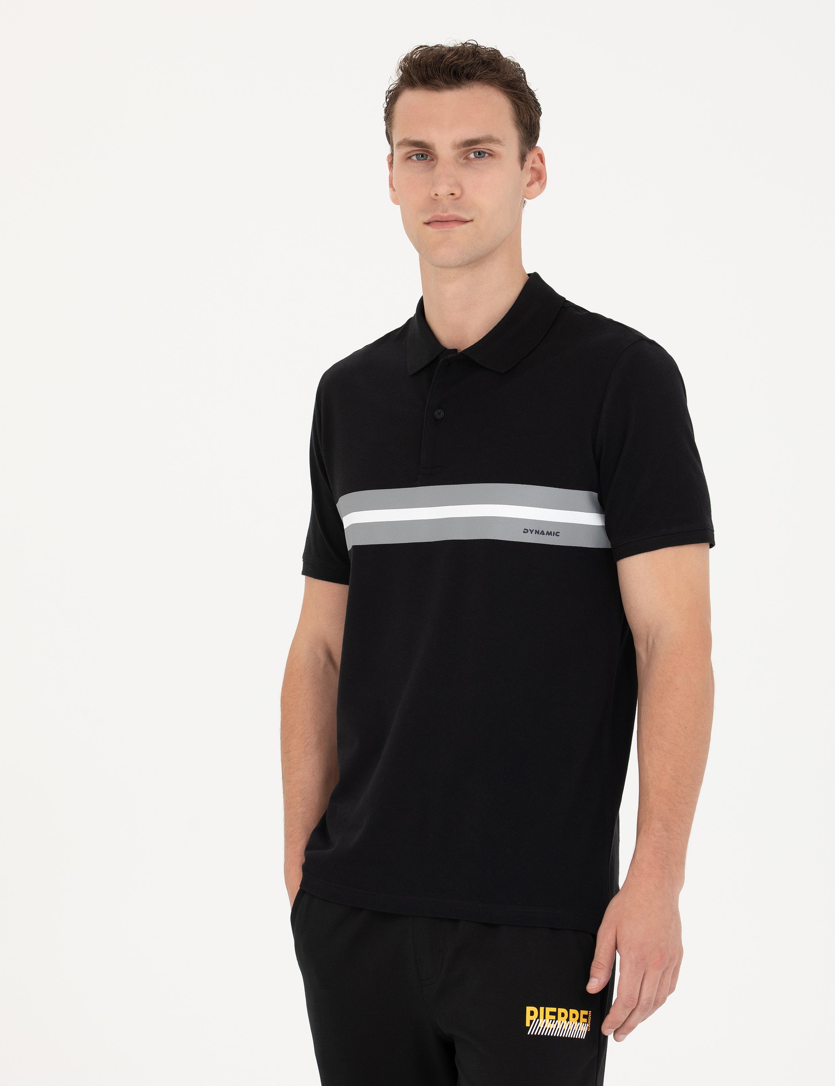 Siyah Slim Fit Polo Yaka Tişört