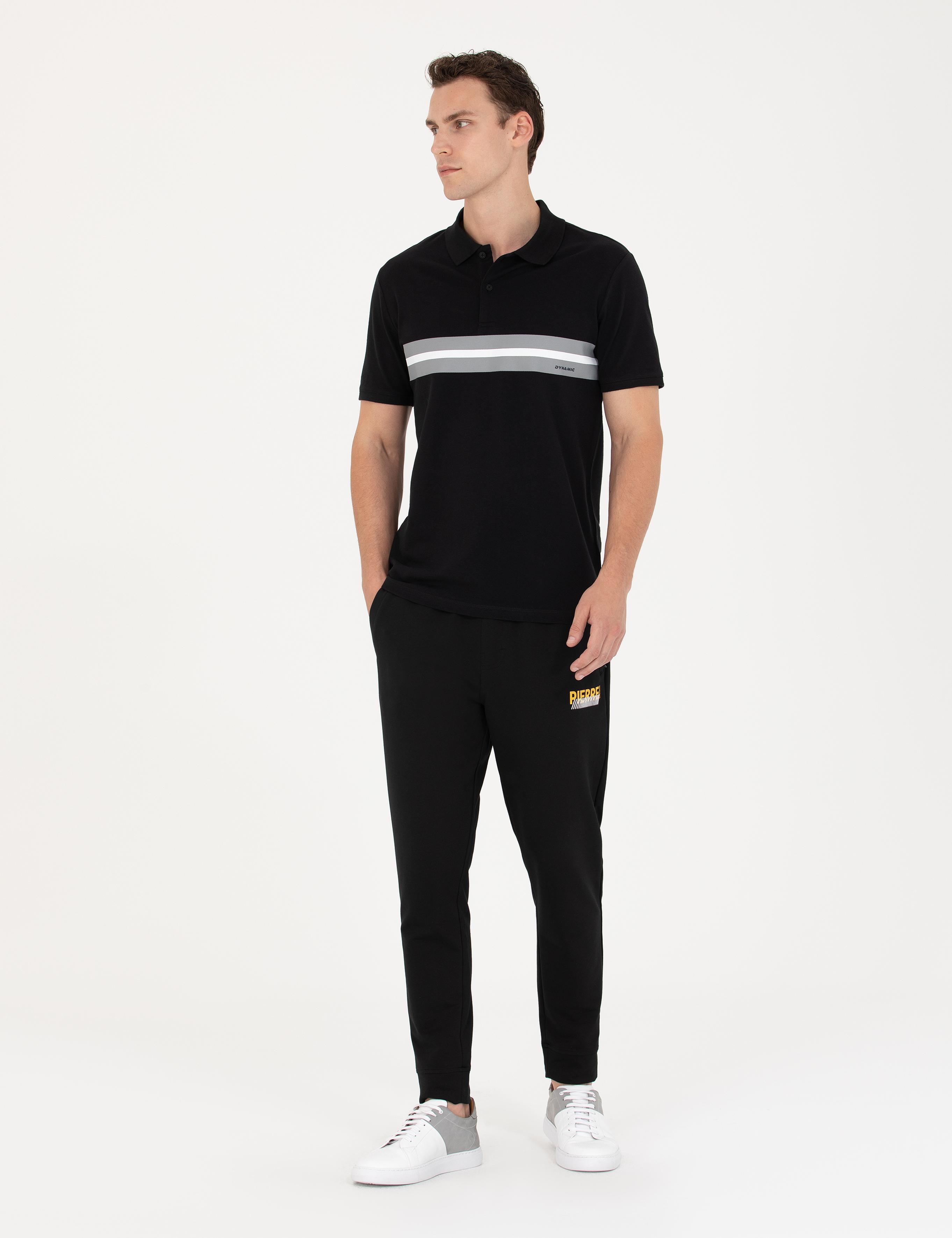 Siyah Slim Fit Polo Yaka Tişört