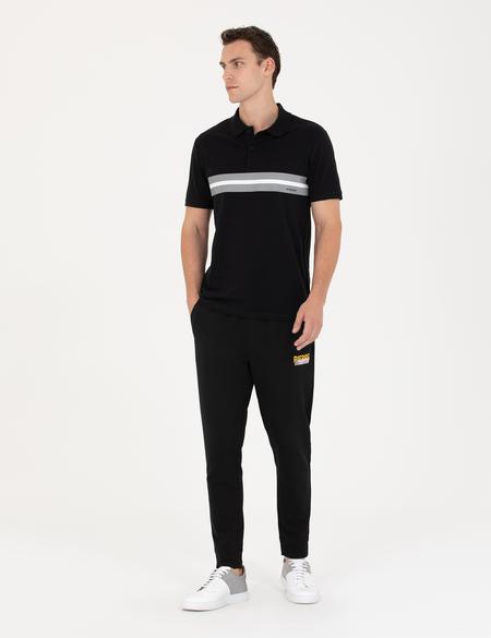 Siyah Slim Fit Polo Yaka Tişört - 50275719005