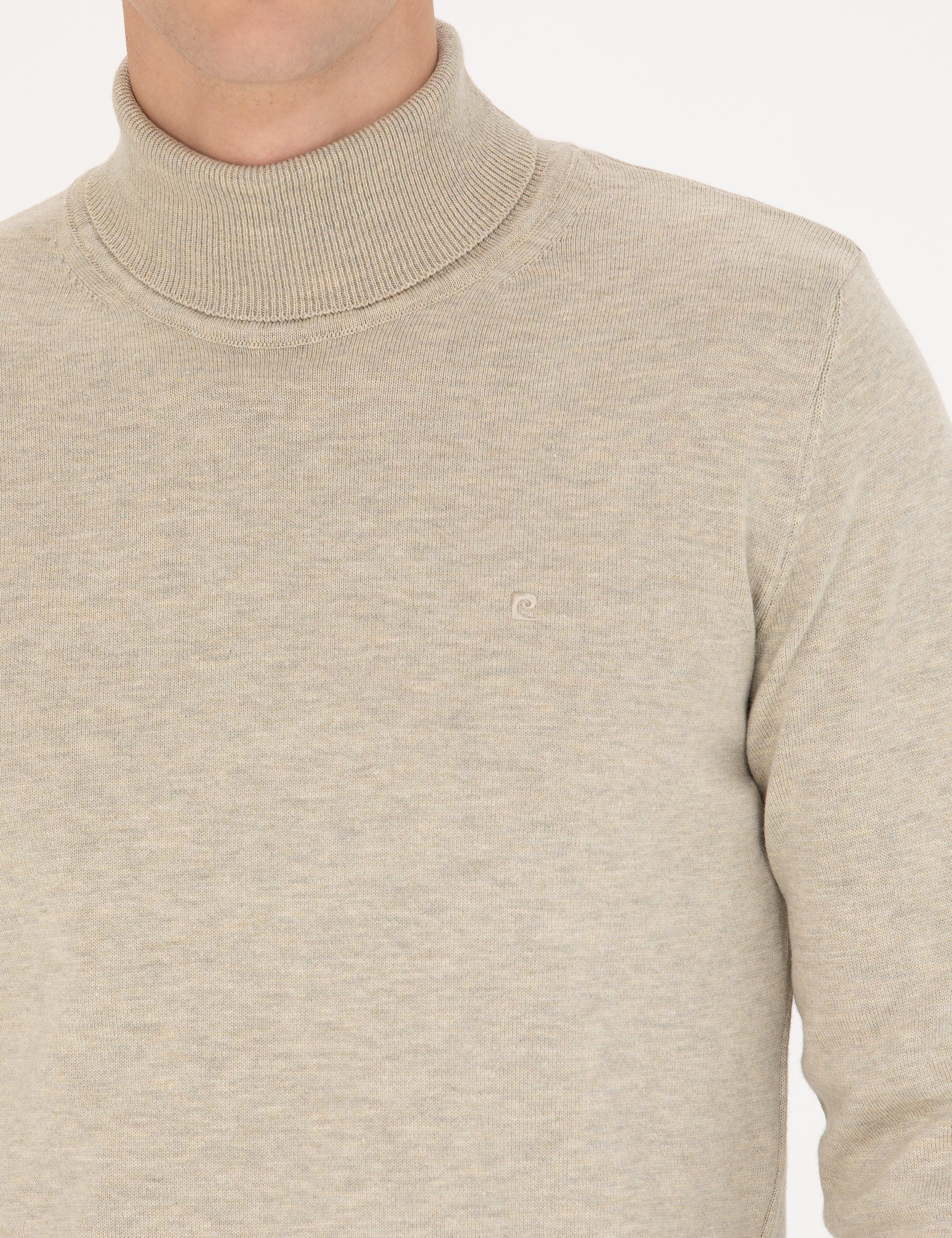 Pierre Cardin Kum Melanj Slim Fit Balıkçı Yaka Basic Triko Kazak görsel 7