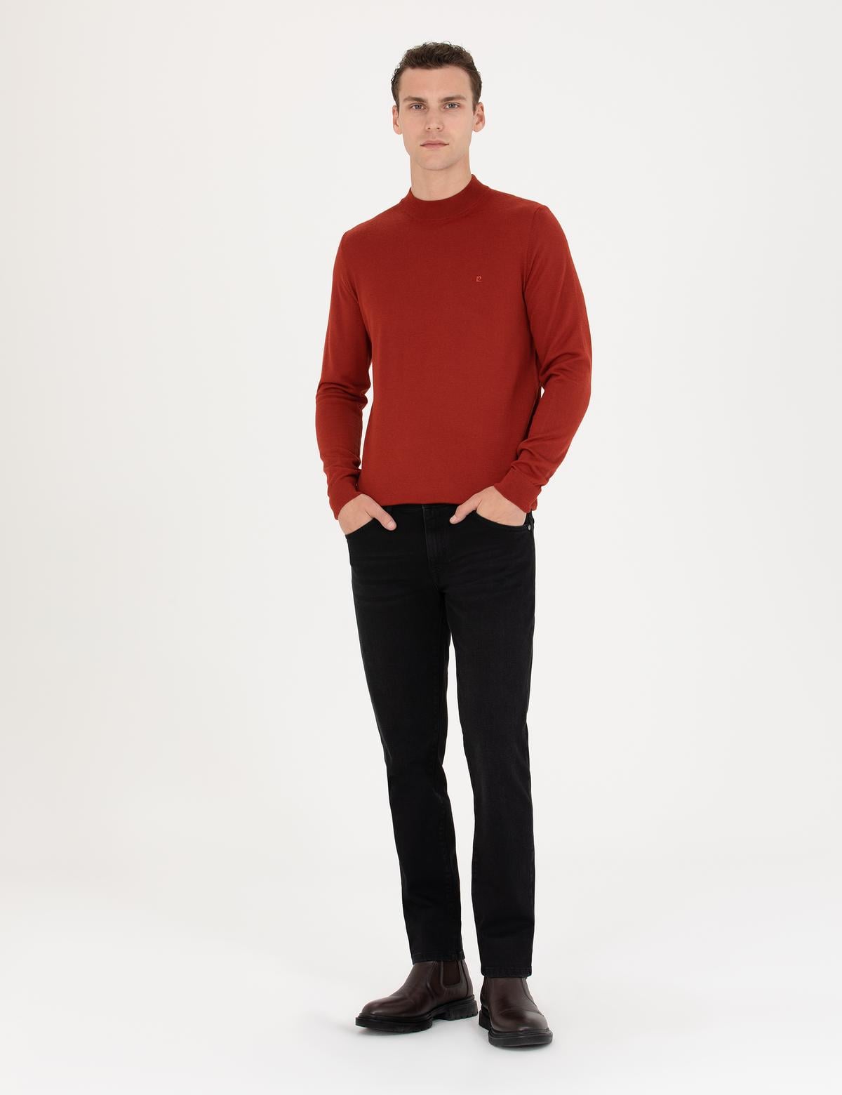 Siyah Straight Fit Jean Pantolon