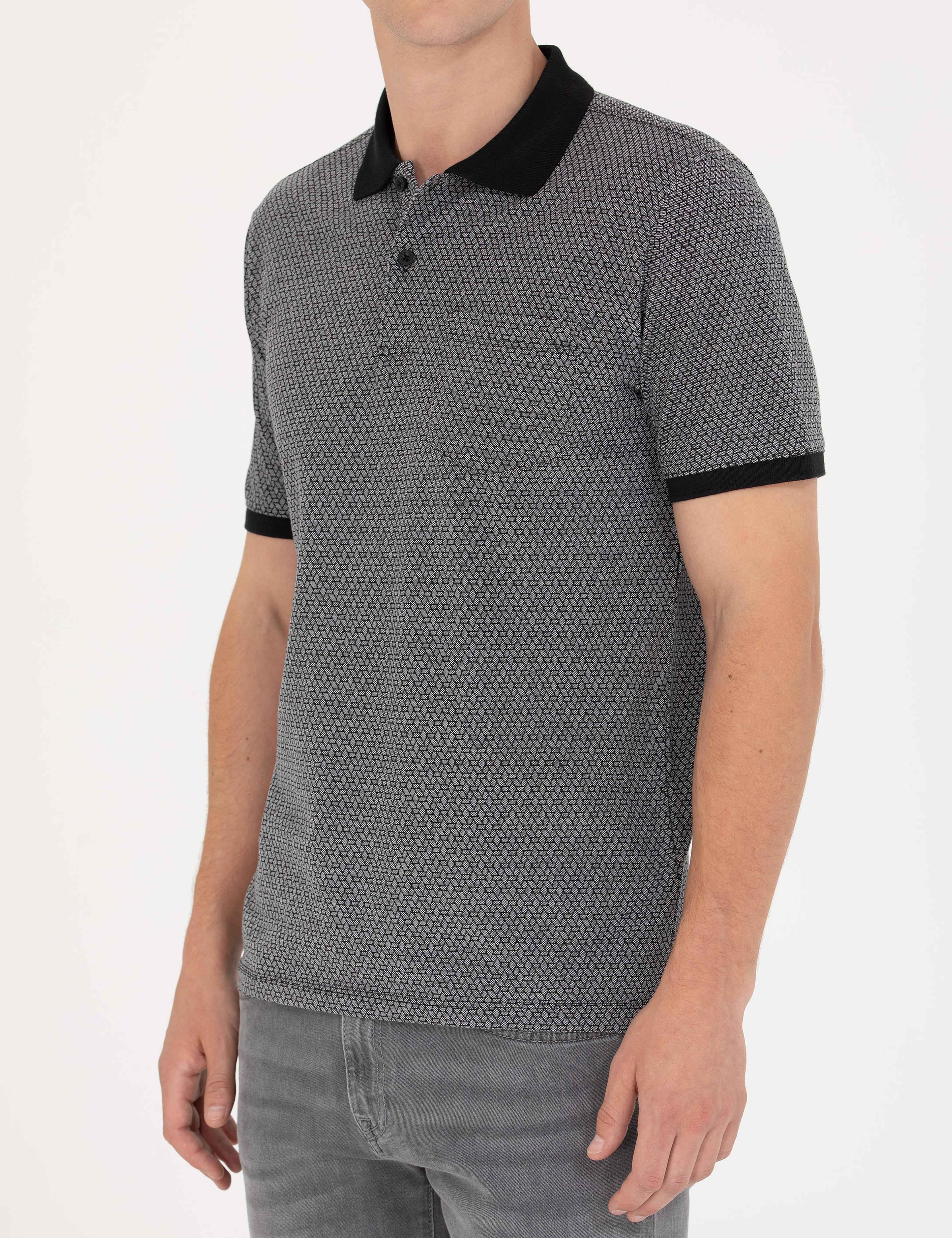 Siyah Regular Fit Polo Yaka Tişört
