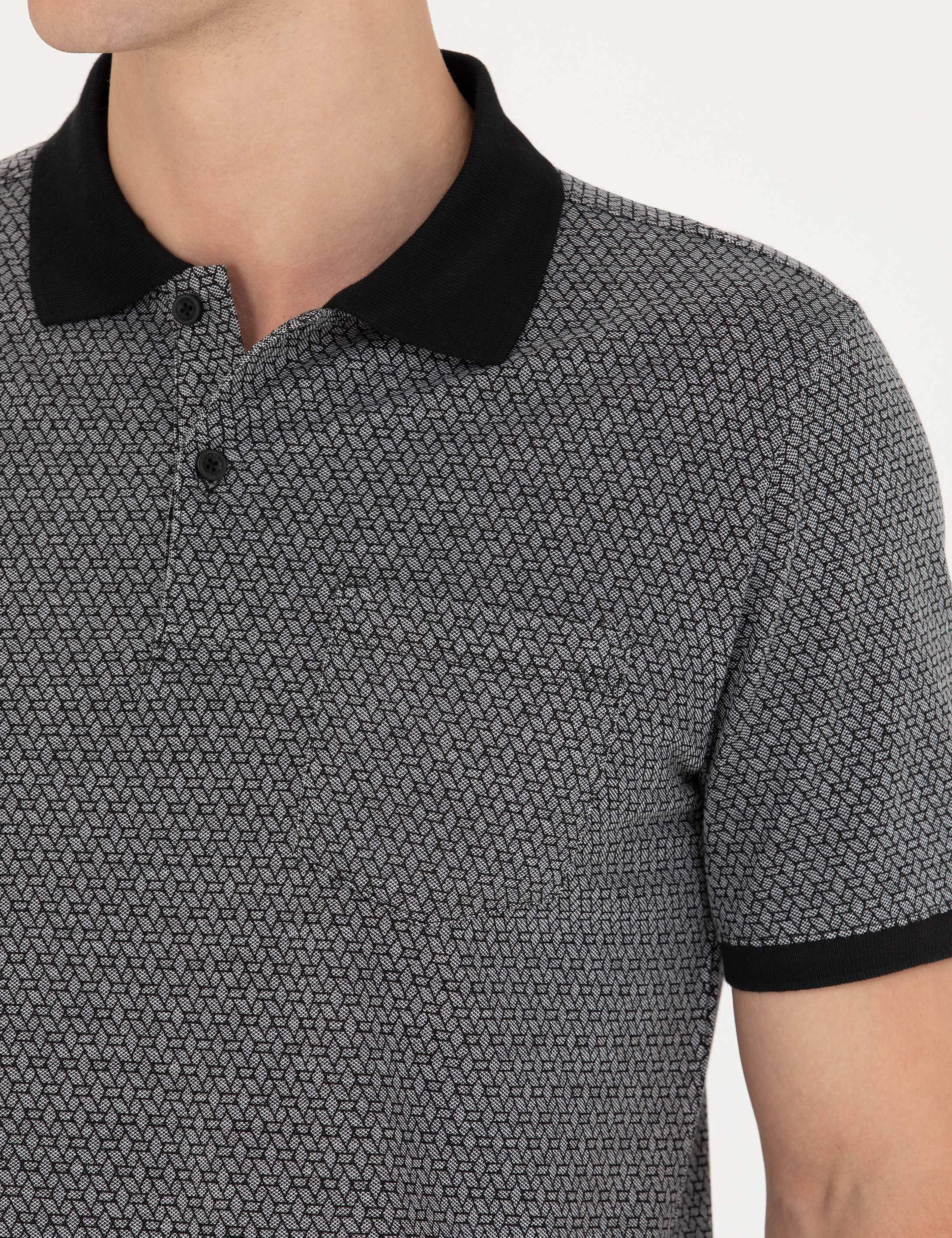 Siyah Regular Fit Polo Yaka Tişört