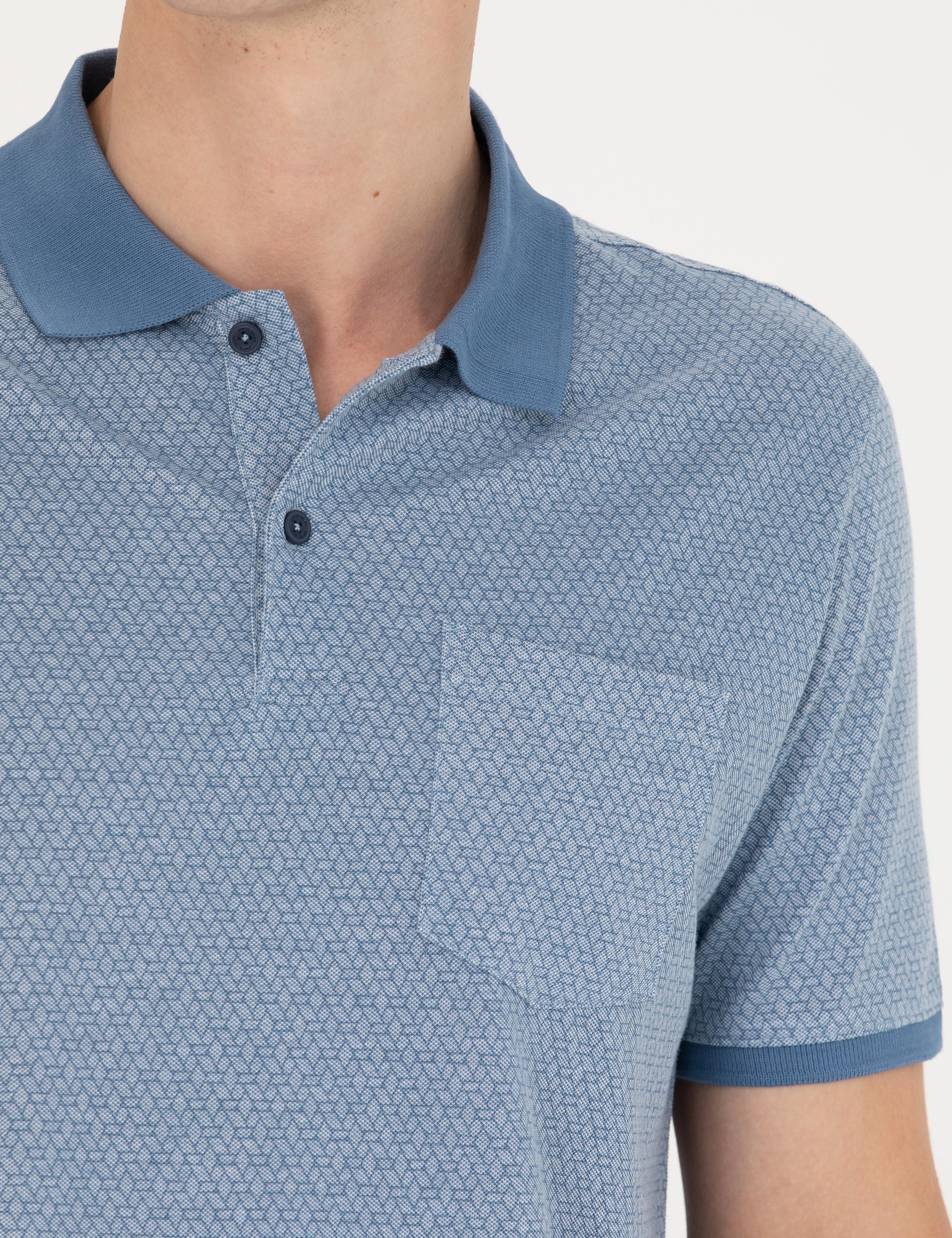 Koyu Mavi Regular Fit Polo Yaka Tişört