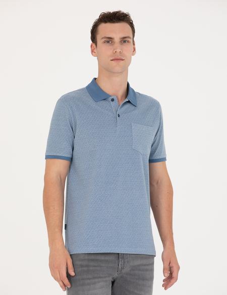 Koyu Mavi Regular Fit Polo Yaka Tişört - 50273568023