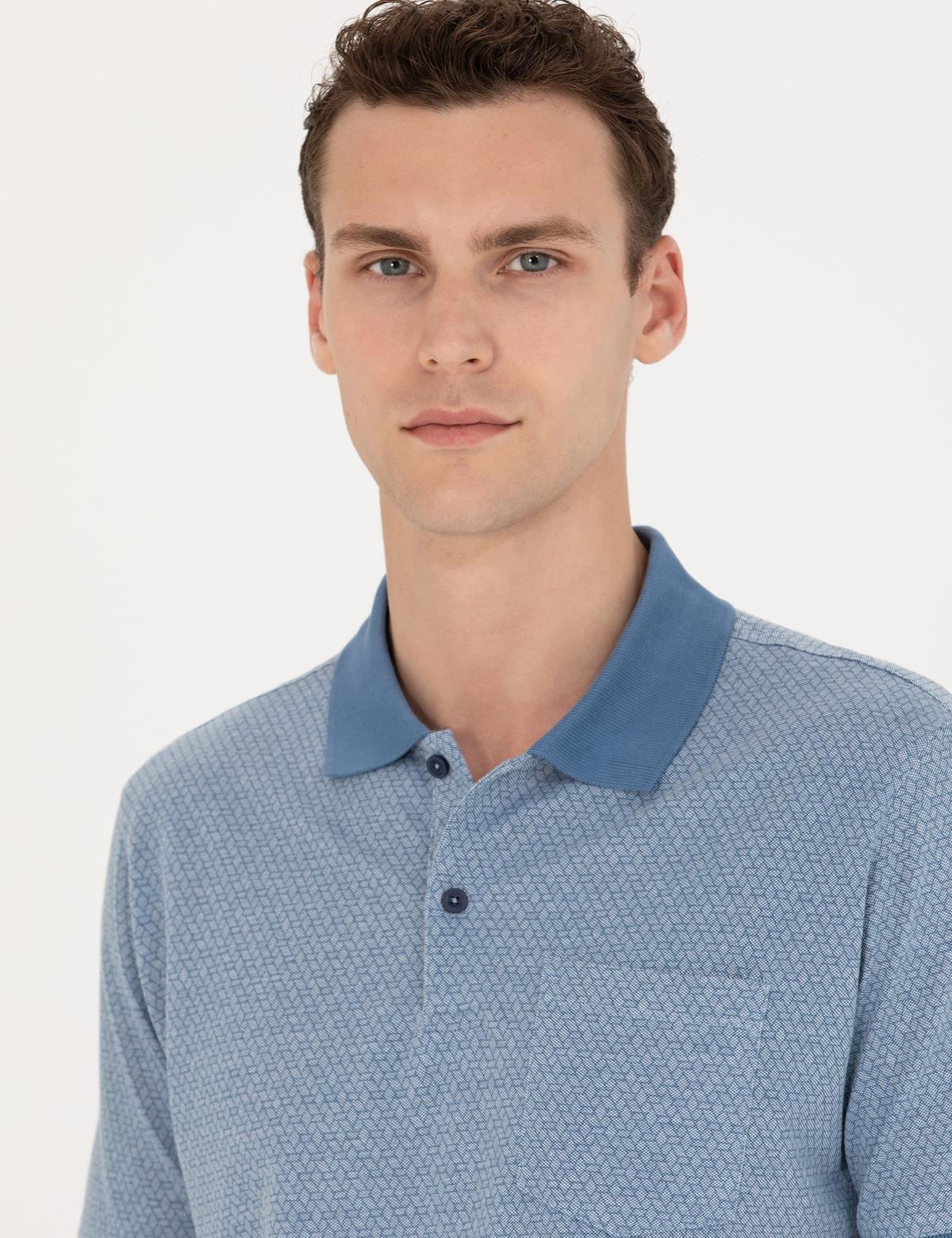 Koyu Mavi Regular Fit Polo Yaka Tişört - 50273568023