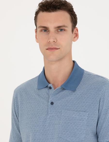 Koyu Mavi Regular Fit Polo Yaka Tişört - 50273568023