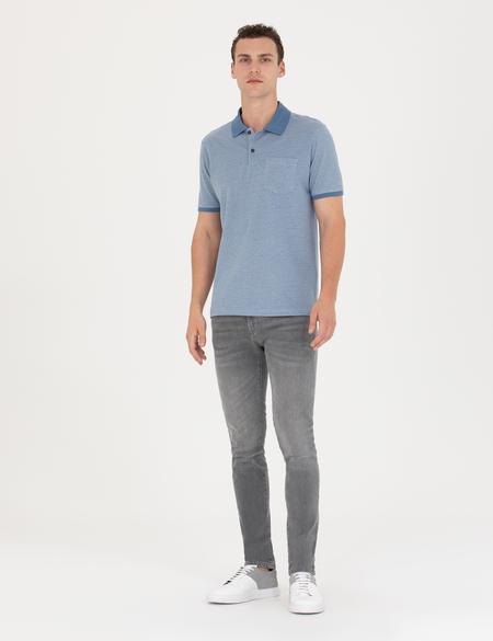 Koyu Mavi Regular Fit Polo Yaka Tişört - 50273568023