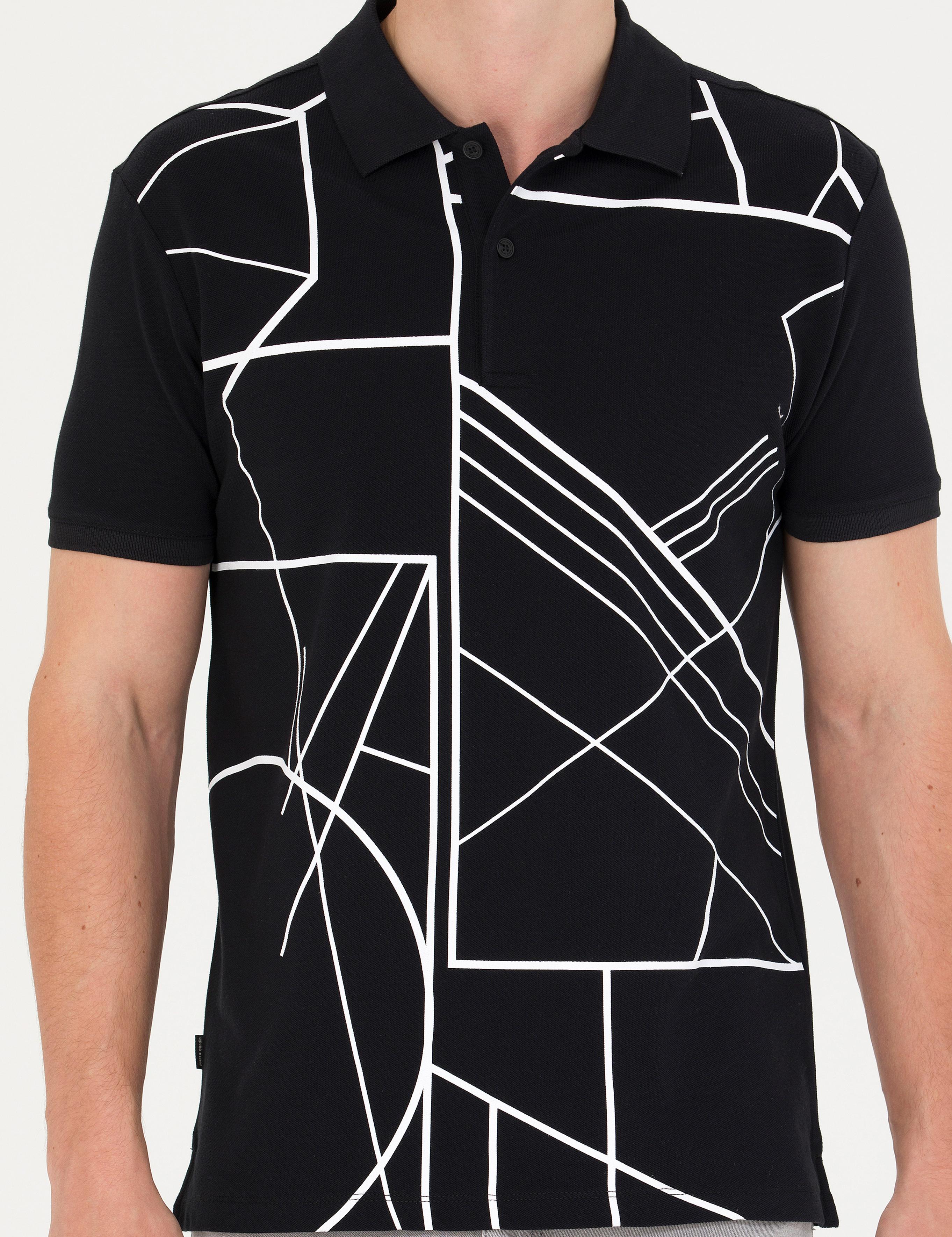 Siyah Slim Fit Polo Yaka Tişört