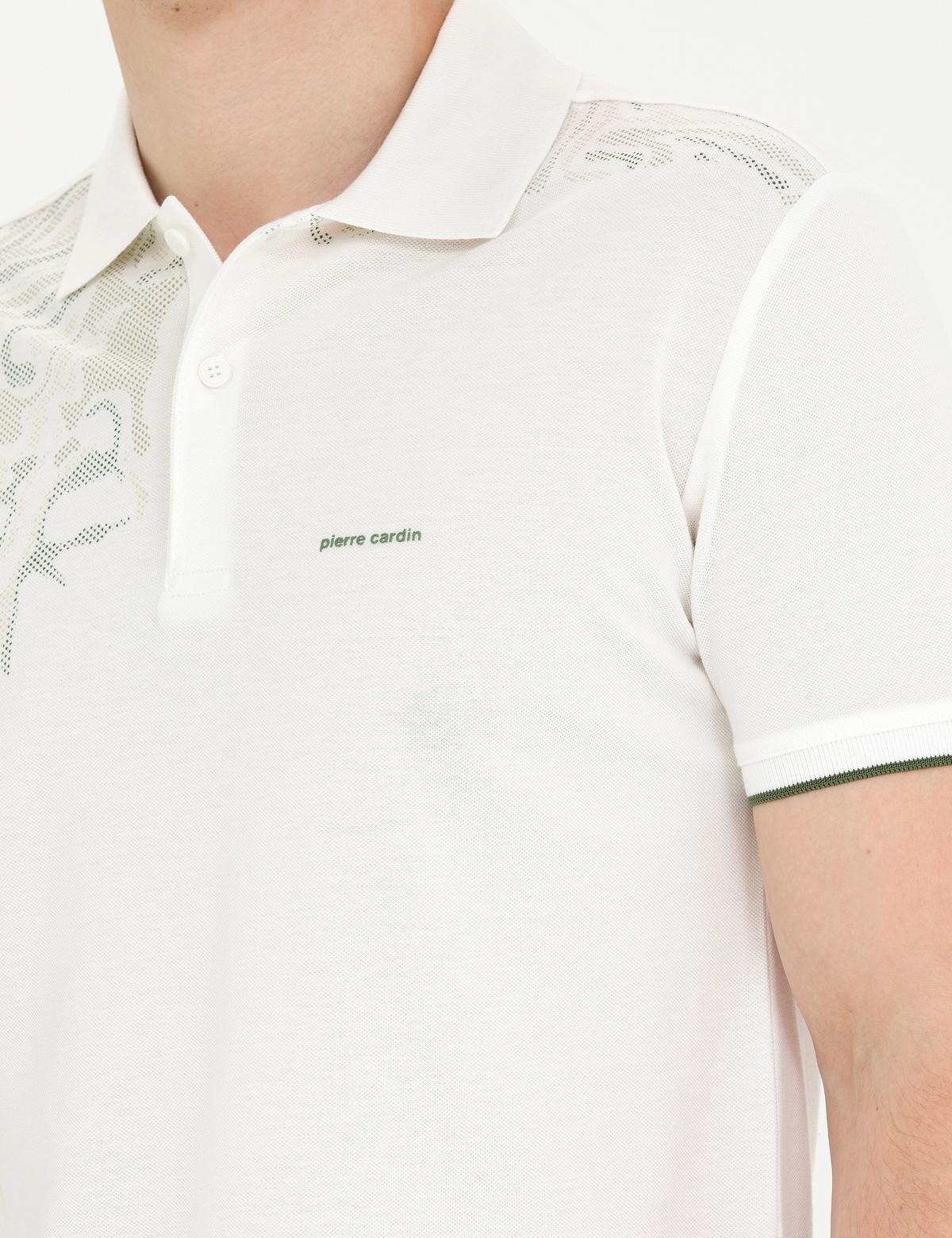 Ekru Slim Fit Polo Yaka Tişört - 50273585014