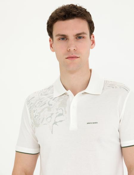 Ekru Slim Fit Polo Yaka Tişört - 50273585014