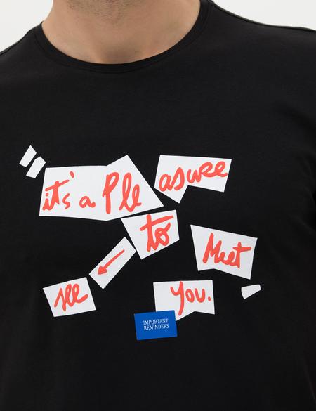 Siyah Slim Fit Bisiklet Yaka Tişört - 50262631071