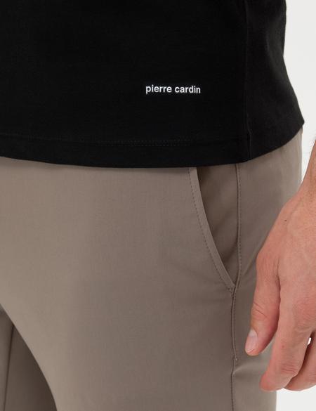 Siyah Slim Fit Bisiklet Yaka Tişört - 50273390025