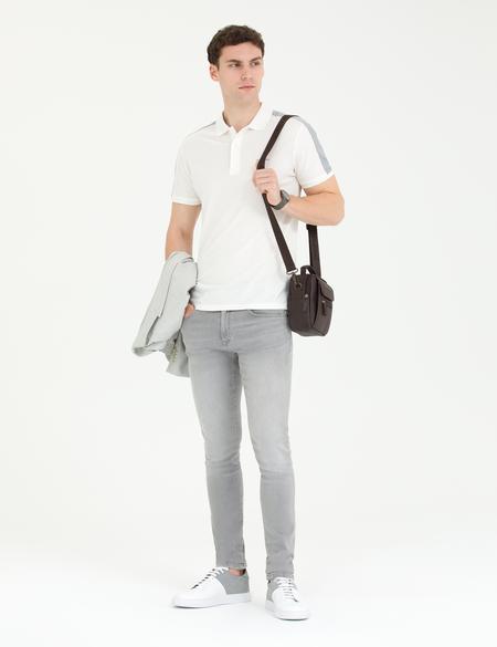 Koyu Gri Slim Fit Polo Yaka Tişört - 50273578028