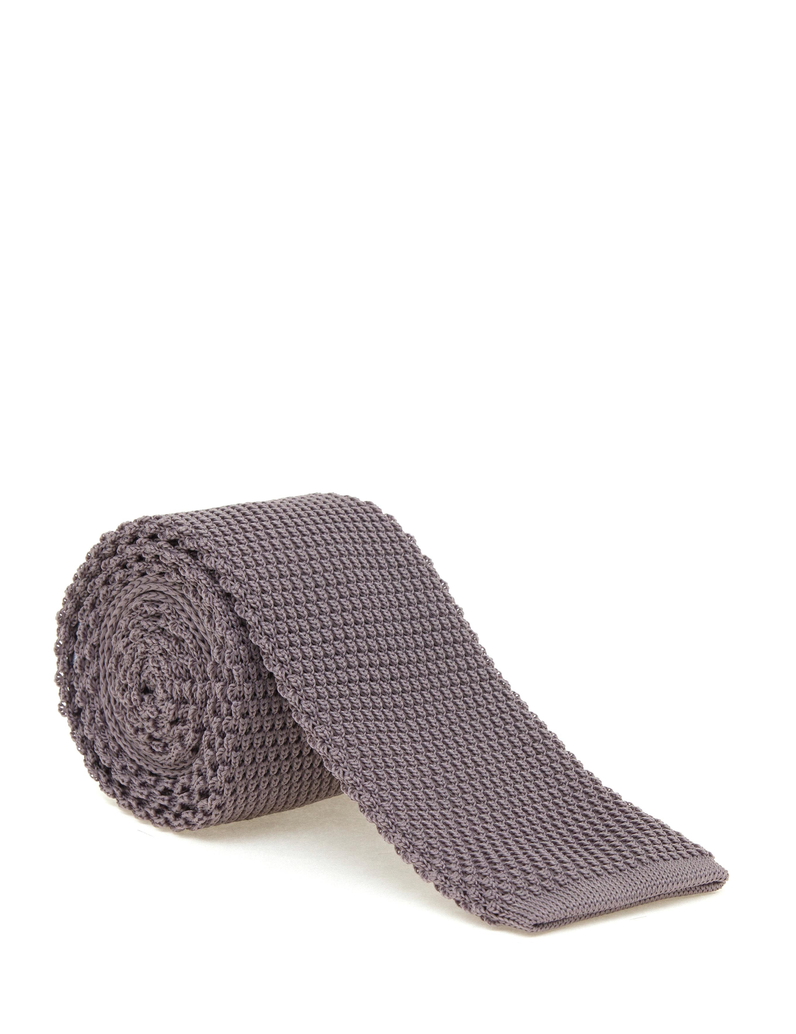 Gri Örme Kravat