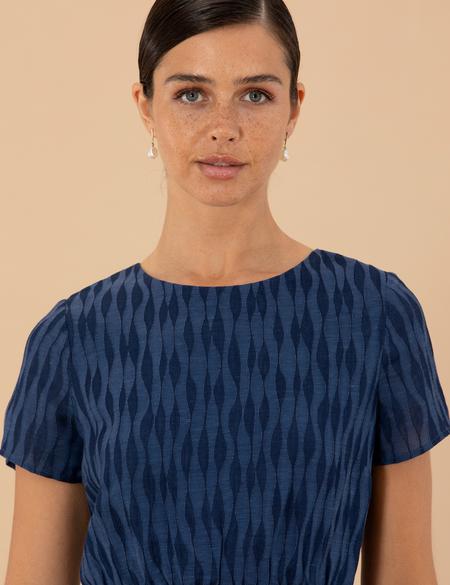 Lacivert Dokuma Elbise - 50204413002