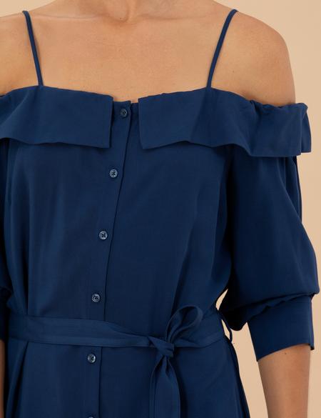 Lacivert Dokuma Elbise - 50204427001