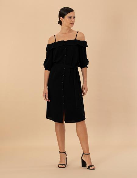 Siyah Dokuma Elbise - 50204427025