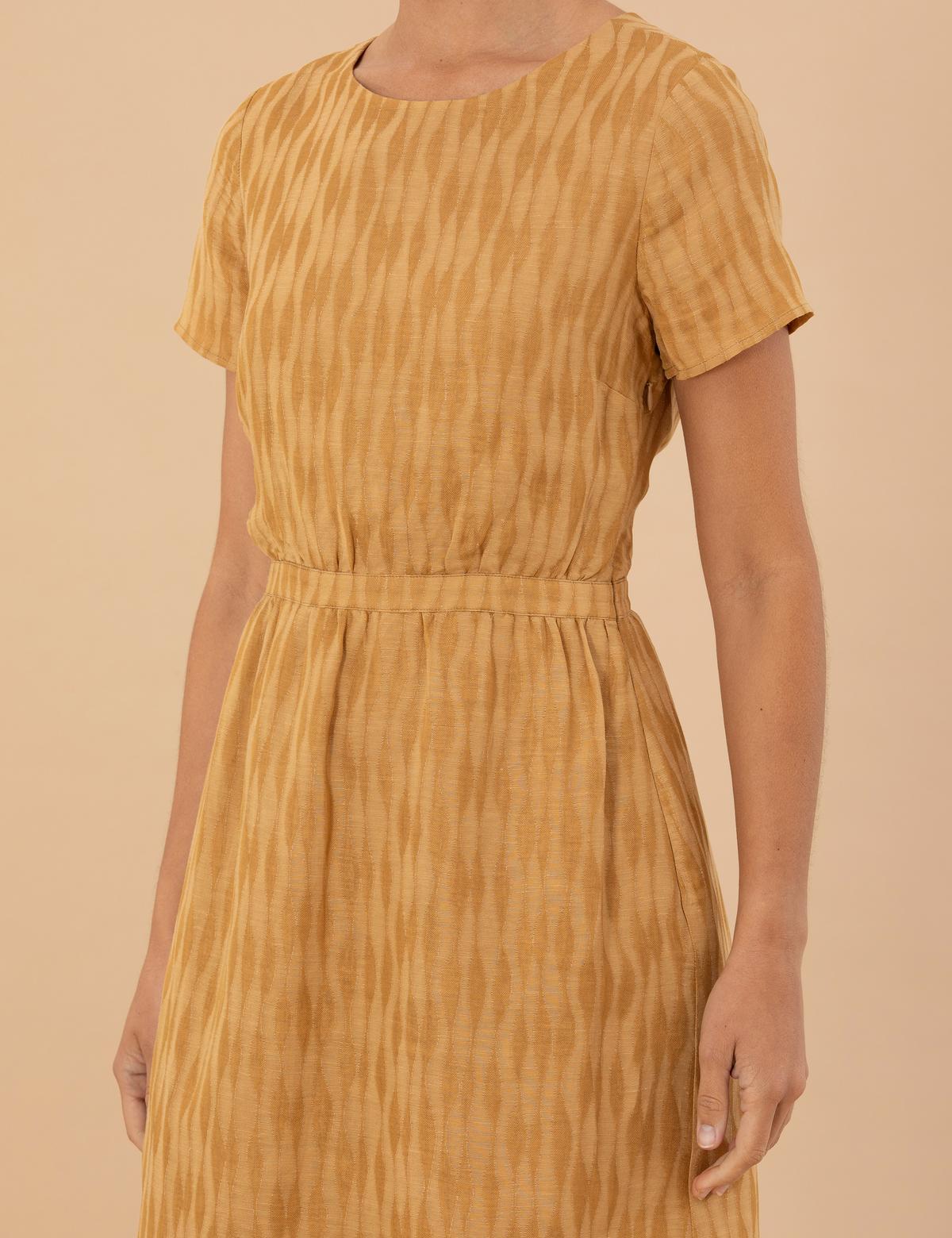 Hardal Dokuma Elbise - 50204413012