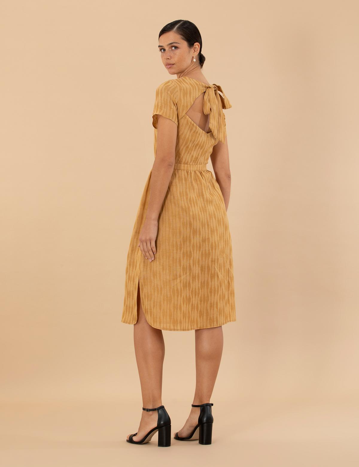 Hardal Dokuma Elbise - 50204413012