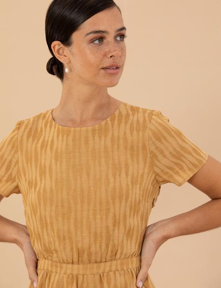 Hardal Dokuma Elbise - 50204413012