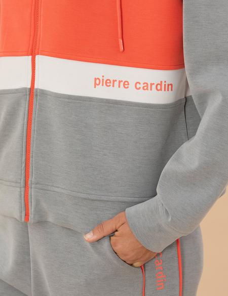 Gri Melanj Crop Top Örme Hırka - 50253649011