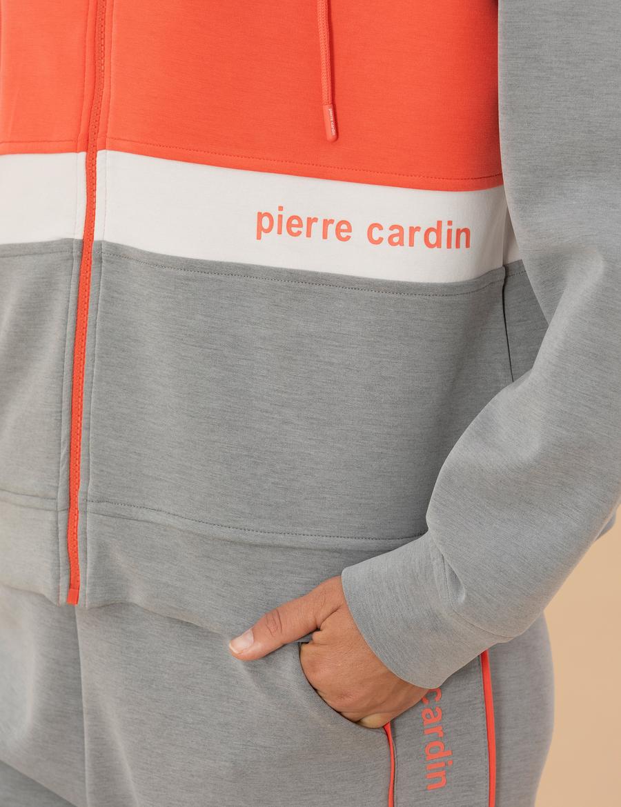 Gri Melanj Crop Top Örme Hırka